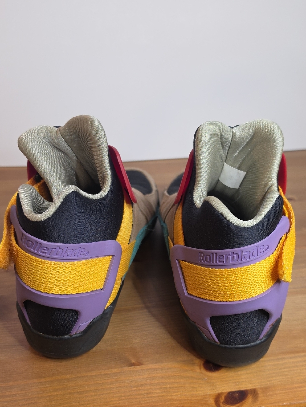 Vintage 1990s Rollerblade Metroblade multicolor suede Inline Skate Shoes - Rare - Picture 5 of 6